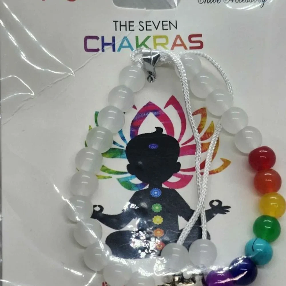 Brand New The Seven Chakras with Elephant Bracelet